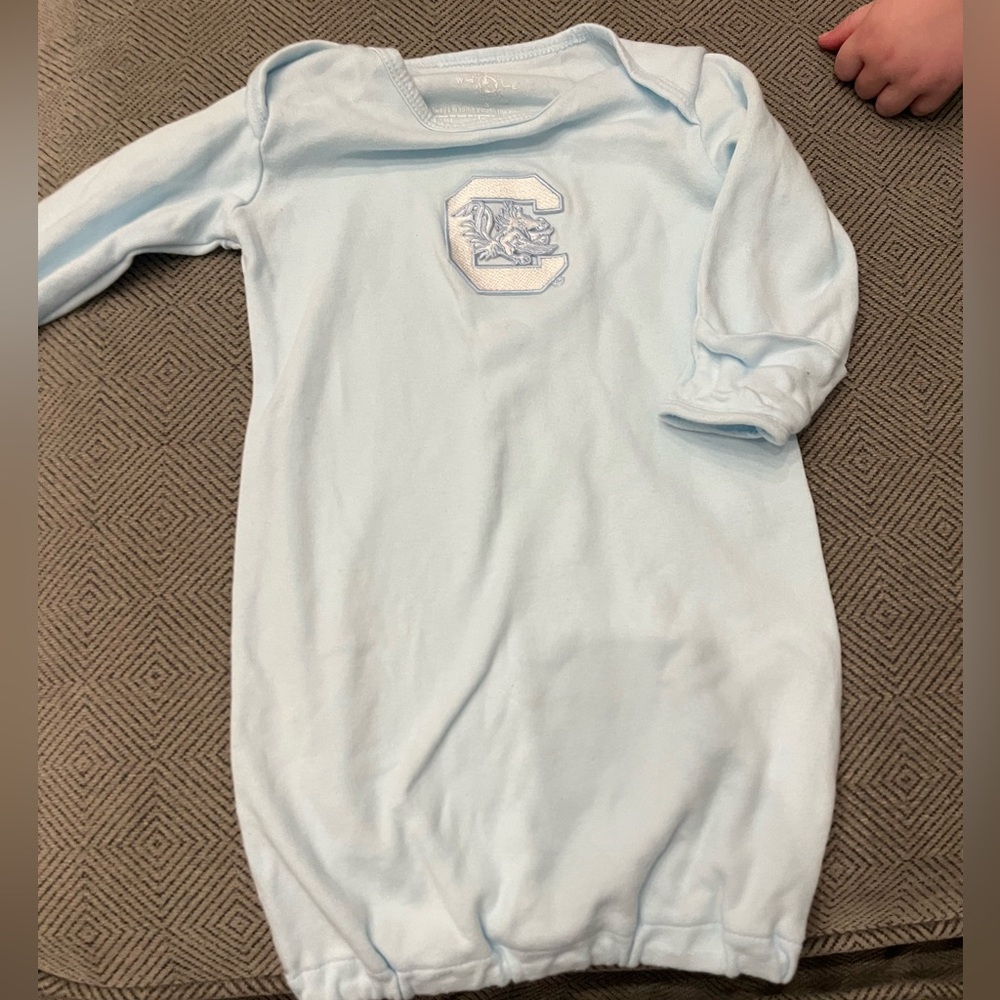 Light blue gamecock sleeper gown